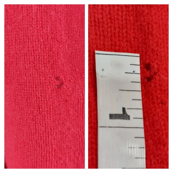 Tommy Hilfiger 100% Red Lambswool Argyle Sweater - Picture 11 of 11